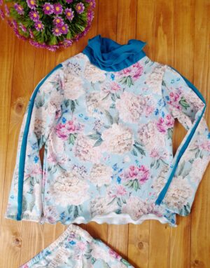 Tutina floreale turchese