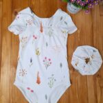 Body flowers in cotone con riccetto sul davanti