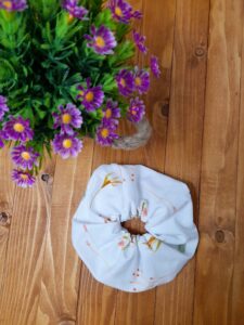 Scrunchies flowers in cotone