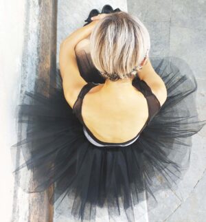Tutulette 9 veli professionale, con impunturato un tubicino di sostegno (su richiesta).